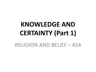 Understanding Knowledge and Certainty in Religion and Belief at KS4