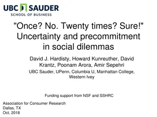 Uncertainty and Precommitment in Social Dilemmas