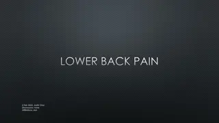 Lower Back Pain: Epidemiology, Etiologies, and Management