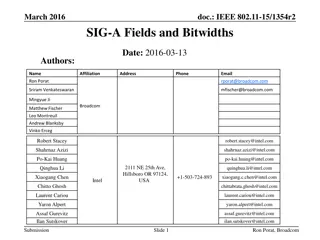 IEEE 802.11-15/1354r2 SIG-A Fields and Bitwidths Documentation