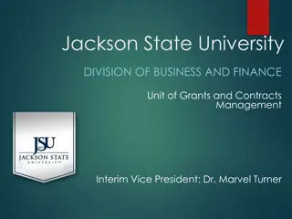 Jackson State University Grants and Contracts Management Unit Overview