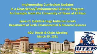 Implementing Curriculum Updates in Geoscience Program at University of Texas