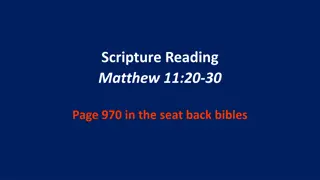 Warning of Consequences for Rejecting the King in Matthew 11:20-30