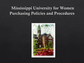 MUW Purchasing Policies and Procedures for Resources Management