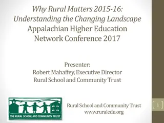 Insight into Rural Education Landscape: Why Rural Matters 2015-16