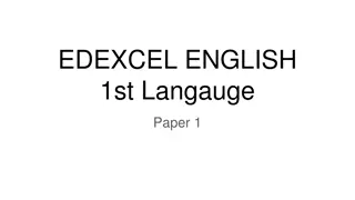 Edexcel IGCSE First Language English Paper 1 Overview