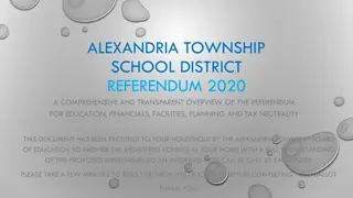 Alexandria Township School District Referendum 2020 Comprehensive Overview