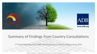 Summary of Findings from Country Consultations - 2nd Virtual Meeting of the CAREC Working Group on Climate Change