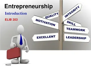 Entrepreneurship: Key Concepts and Characteristics