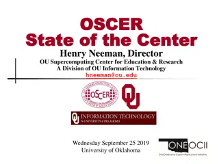 Overview of OSCER Symposium 2019 Attendee Profile and Sponsors