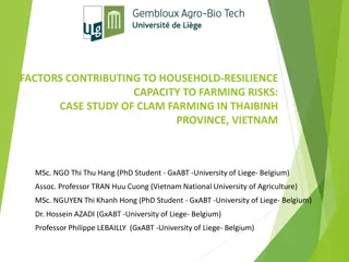 Factors Contributing to Household Resilience in Clam Farming Risks: A Case Study in Thaibinh Province, Vietnam