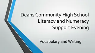 Enhancing Literacy and Vocabulary Skills at Deans Community High School