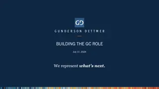 Building the GC Role - A Journey in Legal Leadership