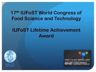 Lifetime Achievement Awards at 17th IUFoST World Congress