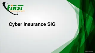 Cyber Insurance SIG Achievements and Plans