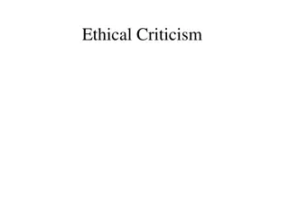 Ethical Criticism and Literature's Human Possibilities