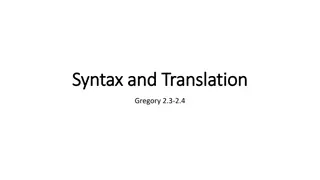 Understanding Syntax and Translation in Logic