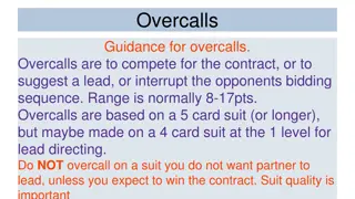 Guidance for Overcalls in Bridge