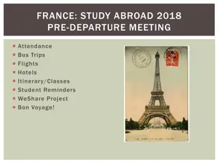 France Study Abroad 2018 Pre-Departure Meeting