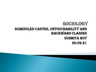 Scheduled Castes, Untouchability, and Backward Classes in India