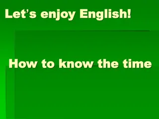 Learn How to Tell Time in English!