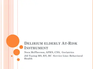 Delirium Risk Assessment Tool for Elderly Patients