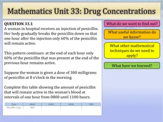 Drug Concentrations and Penicillin Breakdown in Body