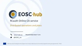 Overview of EOSC-hub Distributed Operations and Plans