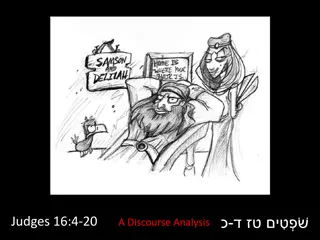 Discourse Analysis of Judges 16:4-20 in the Book of Judges