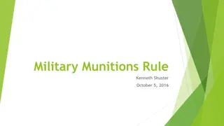 History and Implementation of Military Munitions Rule