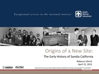 Early History of Sandia National Laboratories