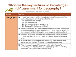 Key Features of Knowledge-Rich Assessment in Geography at Broadbent Fold Primary School