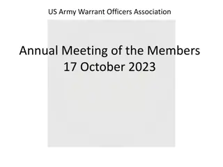 US Army Warrant Officers Association Annual Meeting and Past Presidents Council Focus