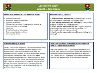 Geography Curriculum Intent and Vision for Whole School Development