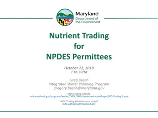 Nutrient Trading Program Overview for NPDES Permittees