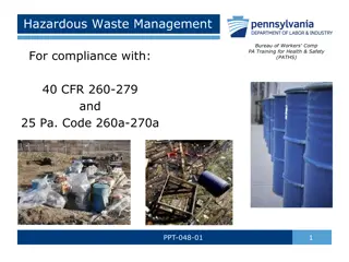 Hazardous Waste Management Regulations in Pennsylvania