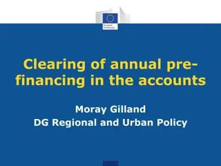 Guidelines for Clearing Annual Pre-Financing in Accounts & Expenditure Declaration