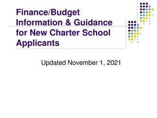 Finance and Budget Guidance for Charter School Applicants