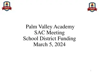 Palm Valley Academy SAC Meeting on School District Funding - March 5, 2024