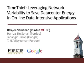 Energy Management Challenges in Datacenters for Online Data-Intensive Applications