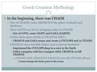 Greek Creation Mythology Overview