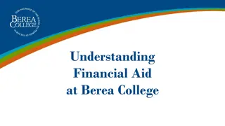 Understanding Financial Aid at Berea College