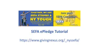 SEFA ePledge Tutorial for New York State Employees