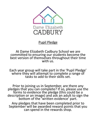 Dame Elizabeth Cadbury School Pupil Pledge Program