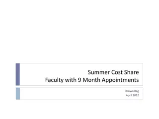 Managing Summer Cost Share for Faculty with 9-Month Appointments