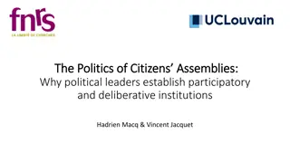 The Politics of Citizens Assemblies: Why Political Leaders Establish Participatory Institutions