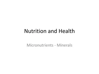 Minerals and Their Importance in Nutrition