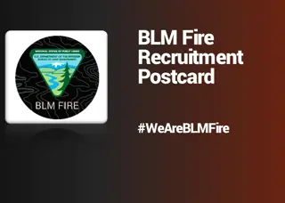 BLM Fire Recruitment Postcard for Joining a Thriving Community