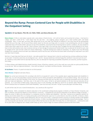 Beyond the Ramp: Person-Centered Care for Outpatients with Disabilities