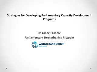 Enhancing Parliamentary Capacity Development Programs: Strategies and Approaches